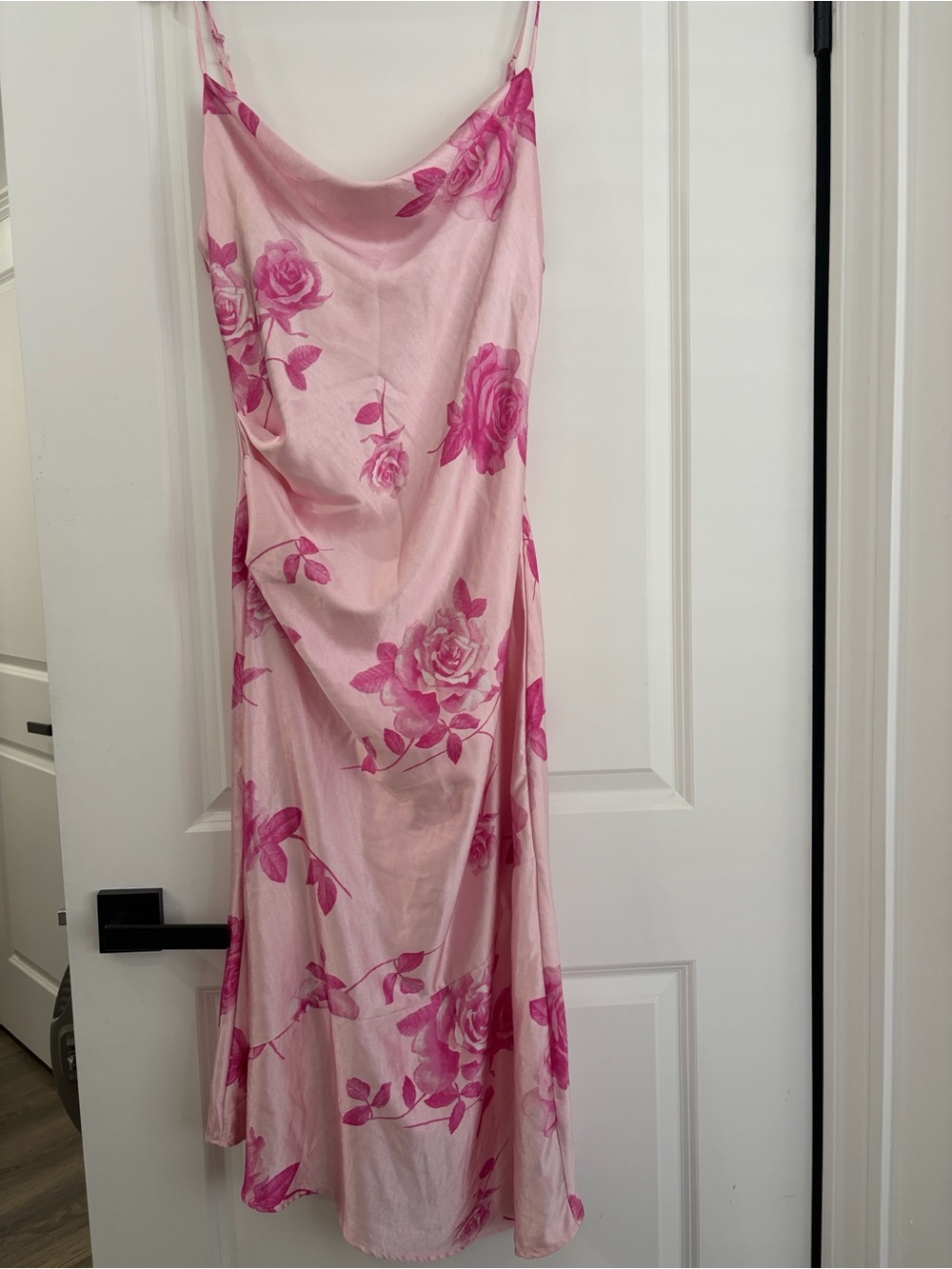 Forever 21 Pink Floral Satin Top